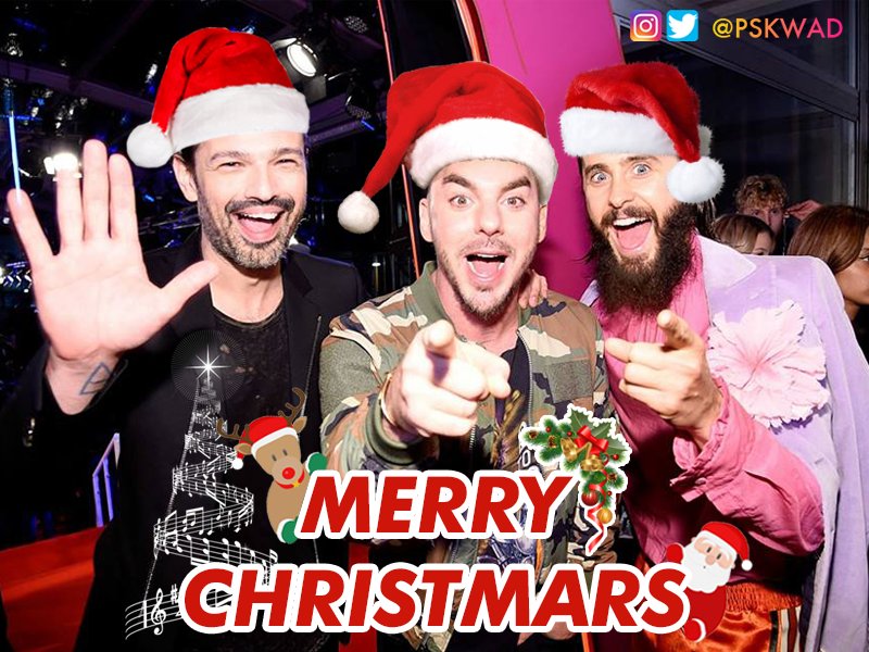PSKWAD's tweet photo. Christmas is time to celebrate life, spread love and sow hope.
MERRY CHRISTMARS, ECHELON, @30SECONDSTOMARS, @JaredLeto, @ShannonLeto, @tomofromearth & @StevieAiello! 🎄🎅
#30SecondsToMars #30STM #MARS #Echelon #MarsArmy #TomoMilicevic #JaredLeto #ShannonLeto #Christmars #Xmas https://t.co/tHDqhJrl3j