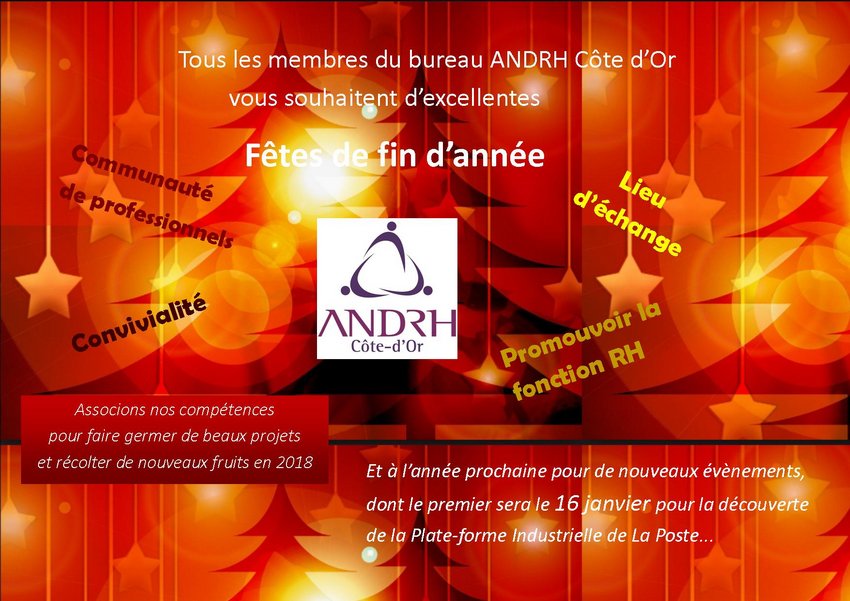 Un Joyeux #Noël et de bonnes fêtes de la part de l'#ANDRH Côte d'Or #RH
