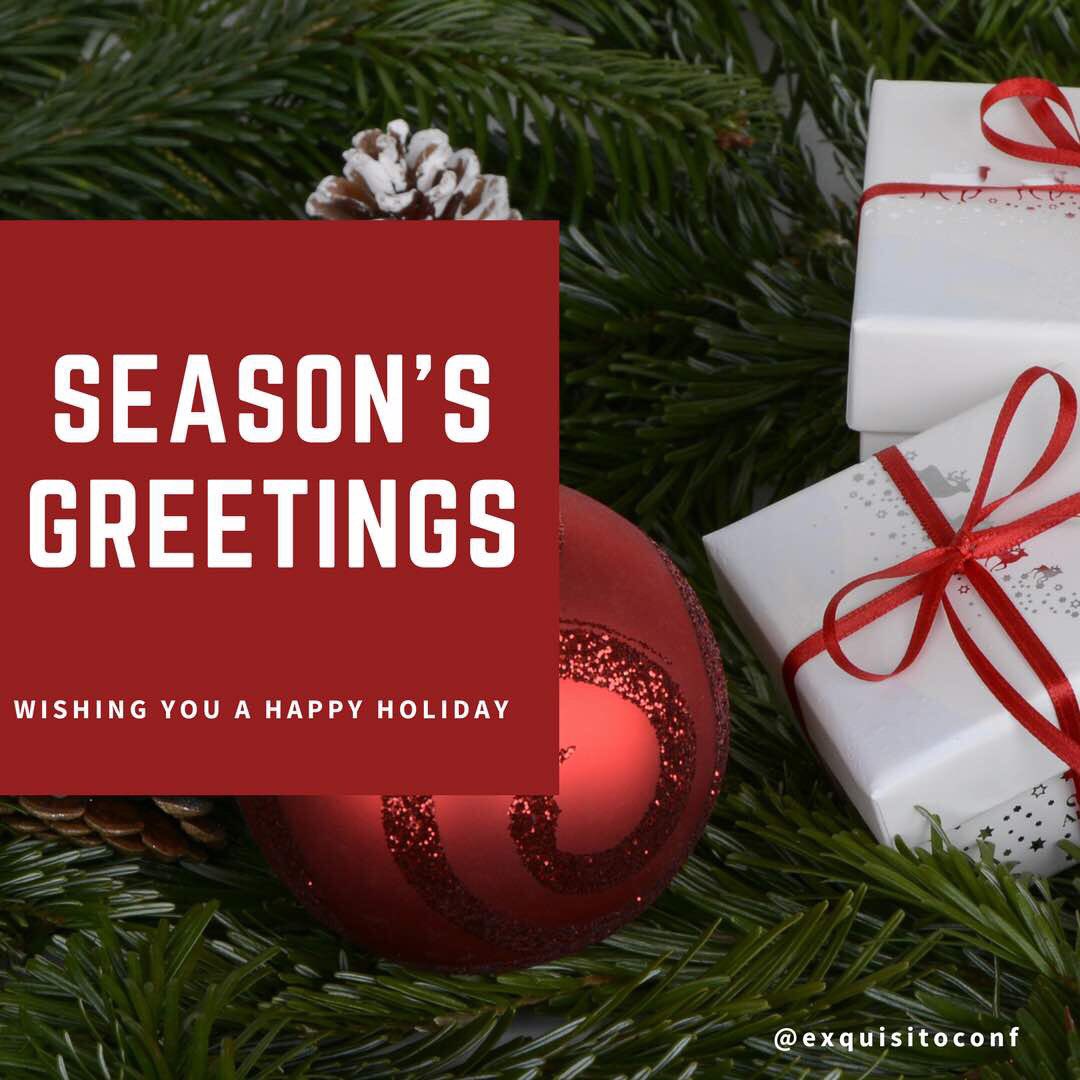 ExquisitoConf's tweet photo. Happy holidays to all our customers 💝💝 https://t.co/R54kodZBxx