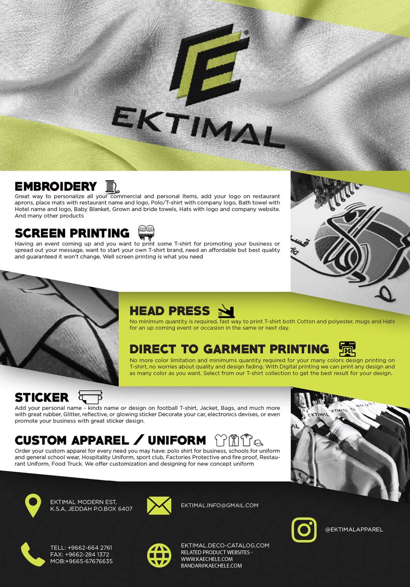 Check out our instagram@ektimalapparel