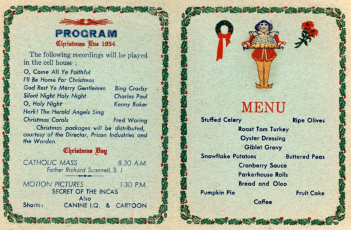 Christmas at Alcatraz Prison, 1954: