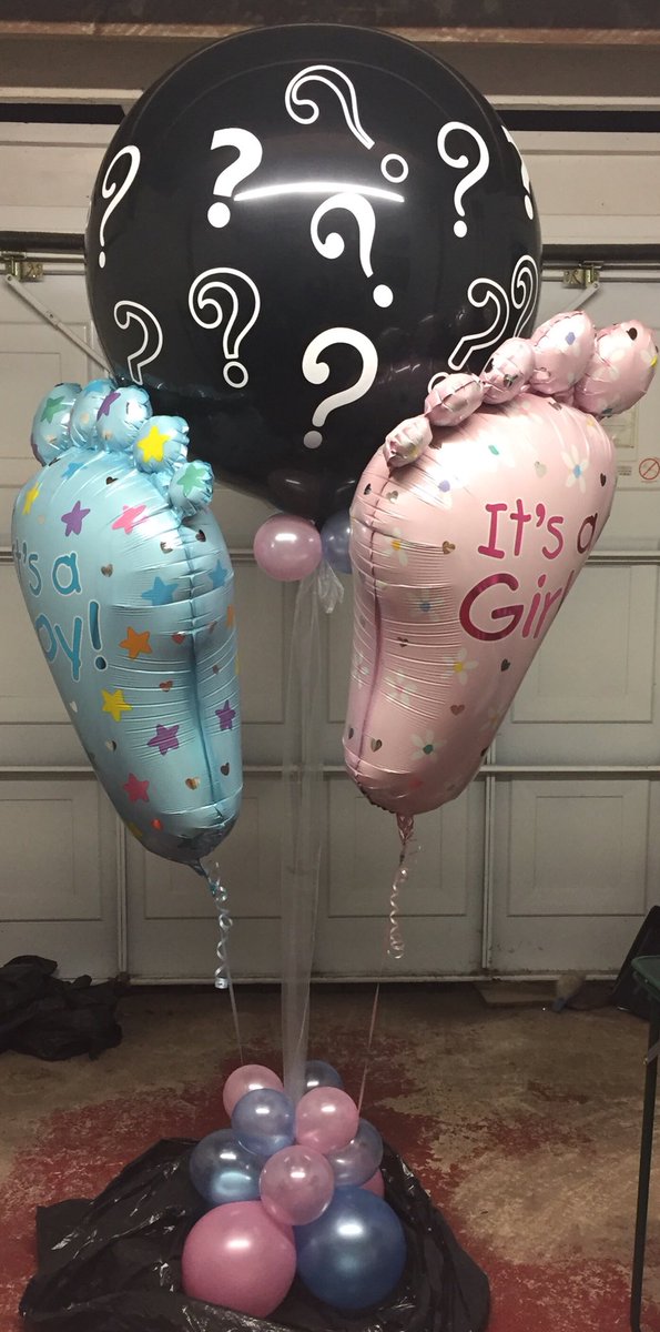 BalloonsBeyond_'s tweet photo. Boy or Girl? Something different this #ChristmasEve with Emma’s #genderreveal #balloon display 🎈🍼 
Pop the question mark and the balloons and confetti will reveal all! #boyorgirl https://t.co/nzAWS0oZ56