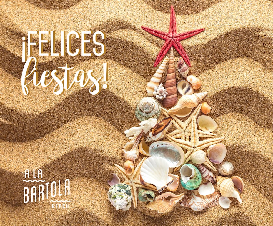🍾 Desde #AlaBartolaBeach, queríamos desearles a todos nuestros amigos unas perfectas y #felicesfiestas para recargarnos de energía. 🎄 Porque la #termporada2018 cada vez está más cerca y nosotros os estamos esperando. 😃 🌊 
#Navidad2017 #FelicesFiestas #sienteAlboraya