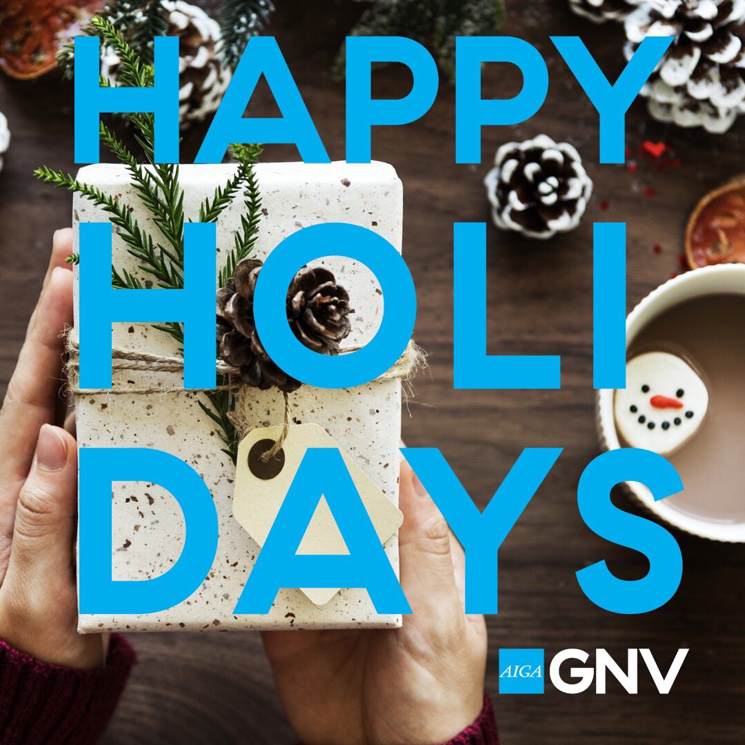 AIGAgainesville's tweet photo. Happy Holidays from all of us at AIGA Gainesville! We hope you are celebrating with family and friends! 

#aigagnv #gainesville #gnvfla https://t.co/aCohp4N61z