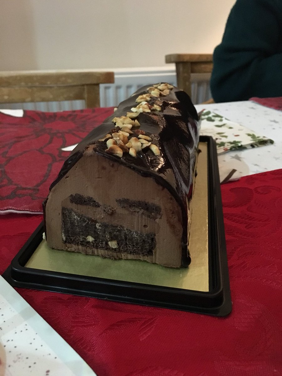 doingflips's tweet photo. Our @marksandspencer chocolate dessert seems to be loving our Christmas Eve dinner #onehappypudding https://t.co/3iT9LHcgU5