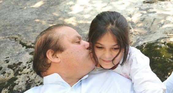  Mian Nawaz Sharif with his grand daughter. Happy Birthday Mian Sahib.  