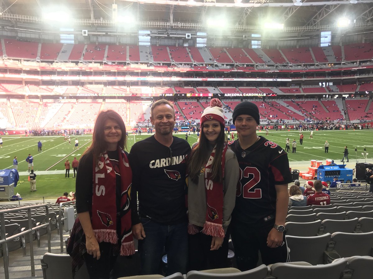 k_labrum's tweet photo. First NFL game for our Marine! #CARDSGAMEFACE #NYGvsAZ https://t.co/NLH7gT9A7y