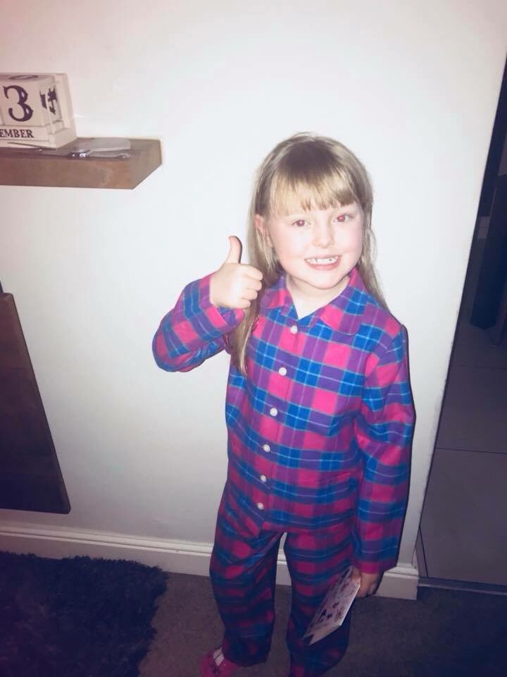 GrandpaJem's tweet photo. Here’s young Esme! We sold these to her yesterday. She was so enamoured by her mum’s Pjs she had to have matching ones. ❤️ #britishboxerspjs https://t.co/EGSAgburBS