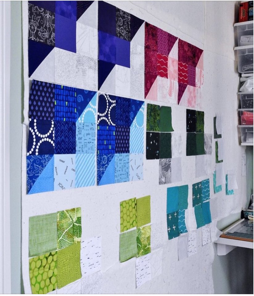 Look at what Quilting Jetgirl has posted!  Love the way she works the design wall.  You go, Jetgirl!
