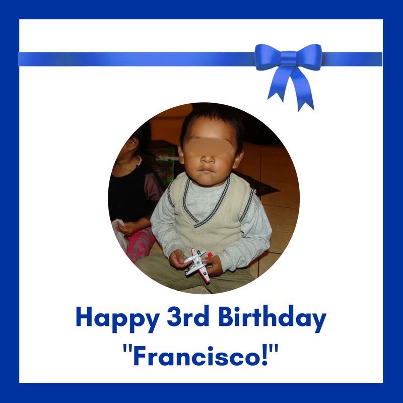 FHCEcuador's tweet photo. Earlier this year, Francisco was welcomed to FHC due to neglect. We are so excited to be celebrating his third birthday and Christmas tonight! #FHC25 #Christmas2017 https://t.co/fi5rxaeuxq