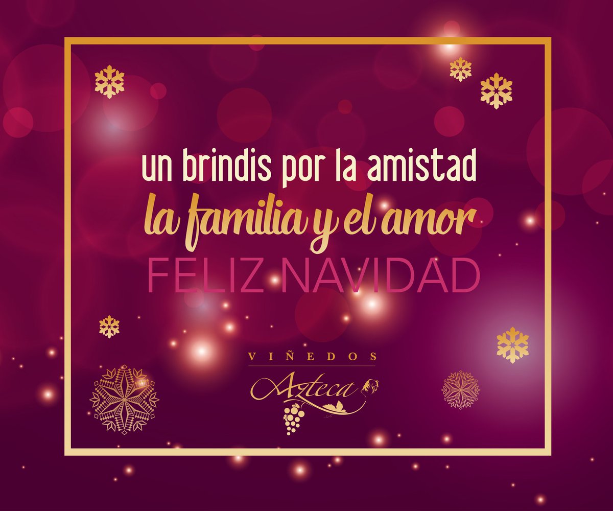 Nuestros mejores deseos para esta Navidad de parte de todo el equipo de #ViñedosAzteca. ¡ Salud 🍷 !