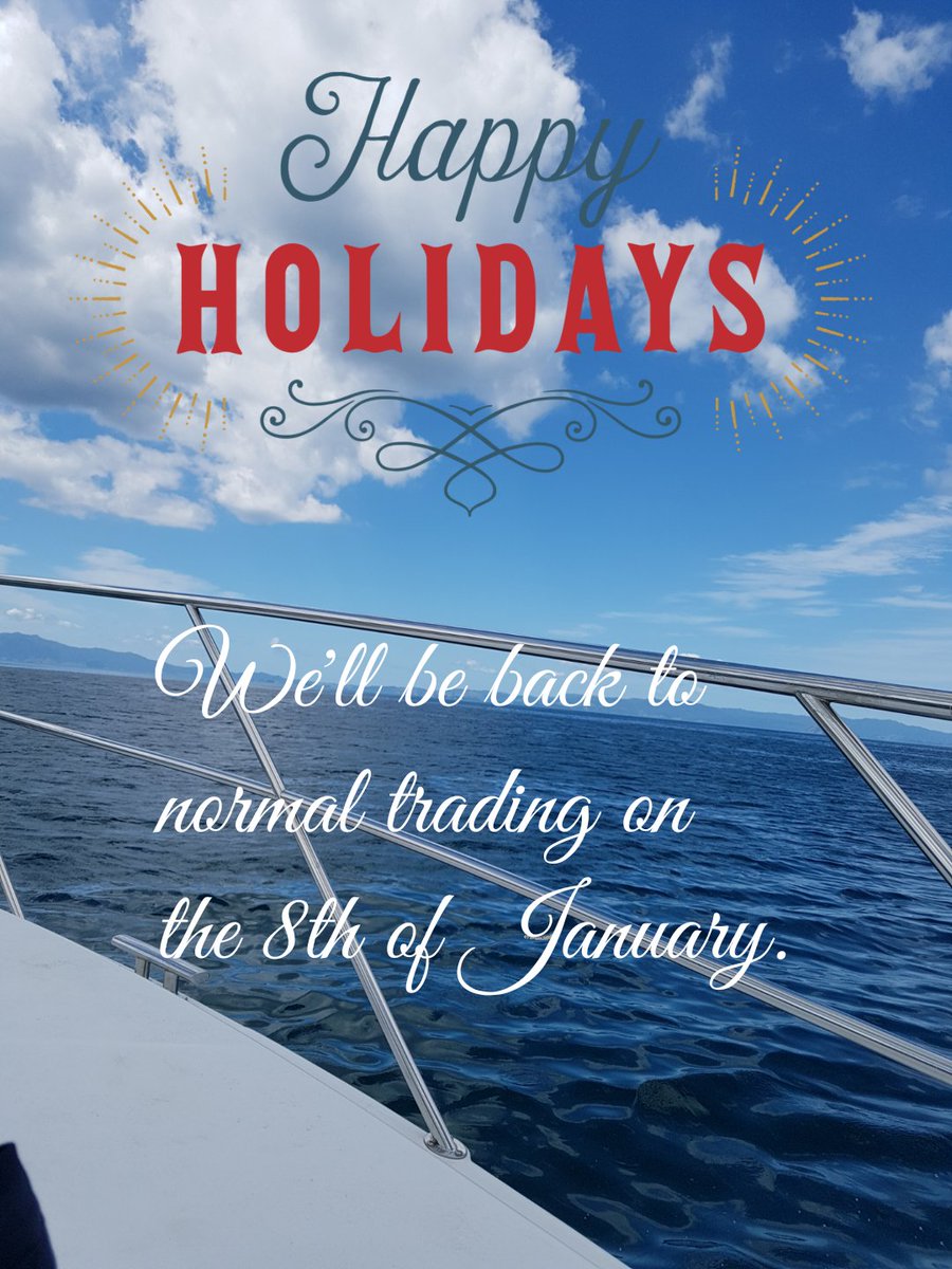 Merry Christmas to all. We'll be back to normal trading on the 8th of January.