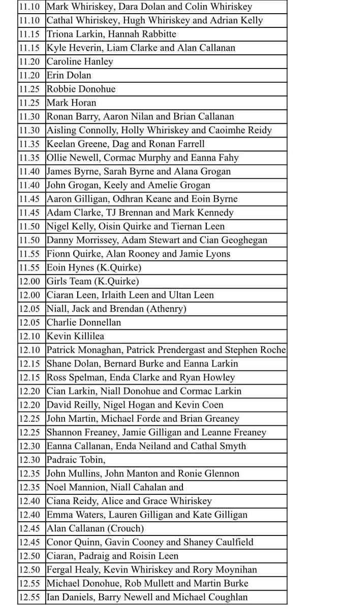 Time Slots!

Please be at the Training Pitches 10-15min prior to your start time, a bus will bring you to the soccer pitch (registration and starting point).

The presentation will be held in <a href="/rafterysbar/">Rafterys Bar</a>

Happy Christmas All 🎅🏼Thank you as always for your continued support💚💛