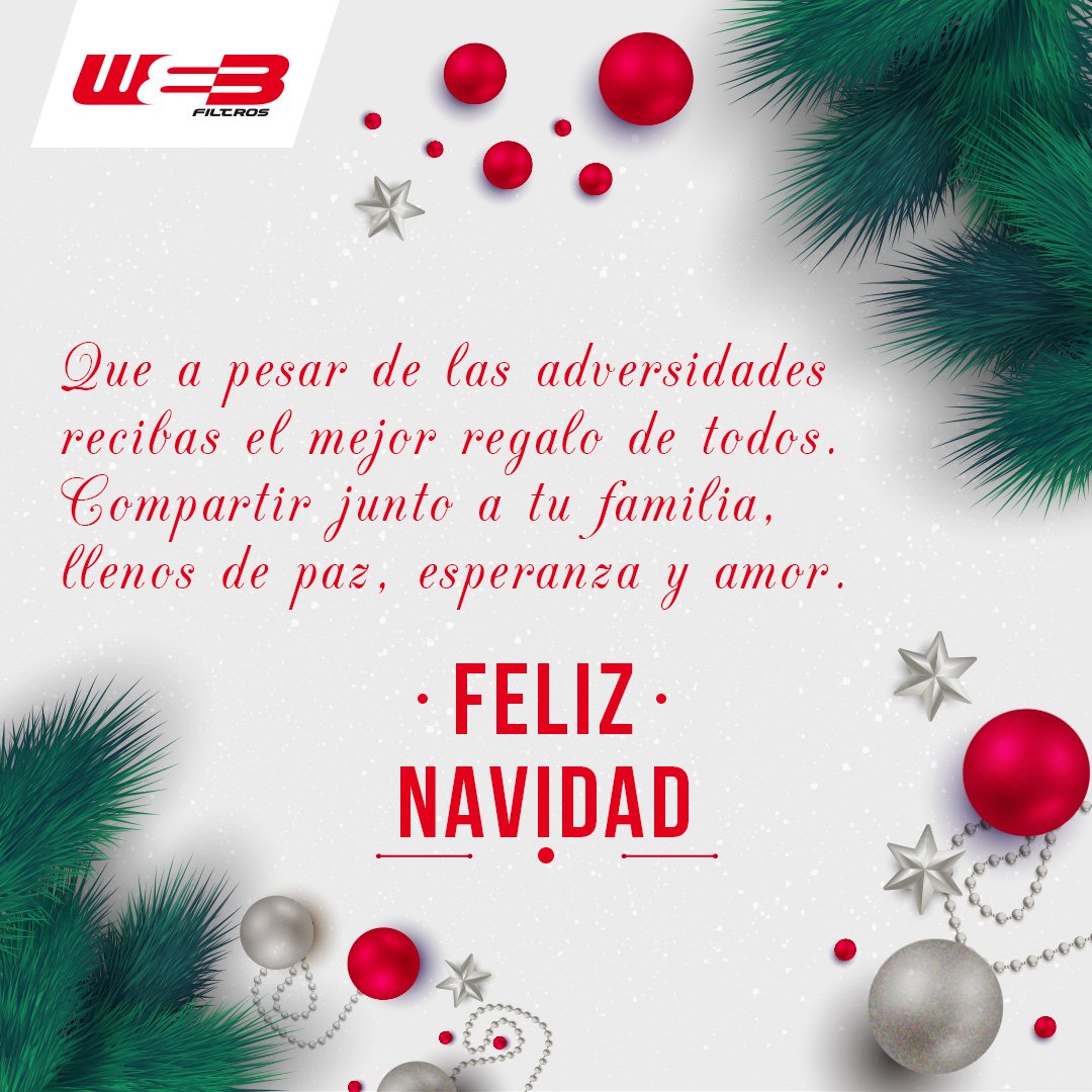 webfiltros's tweet photo. De parte de toda la familia de #FiltrosWeb les deseamos una ¡Feliz Navidad! 🎅🏽 https://t.co/uMdC2WPlMm