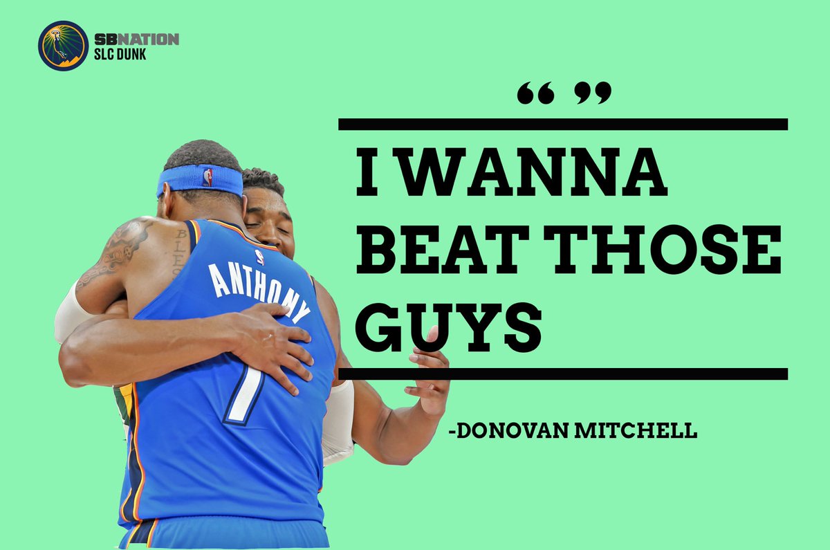 slcdunk's tweet image. Donovan Mitchell appreciates the respect received from NBA superstars, but he won’t be satisfied until he beats them.