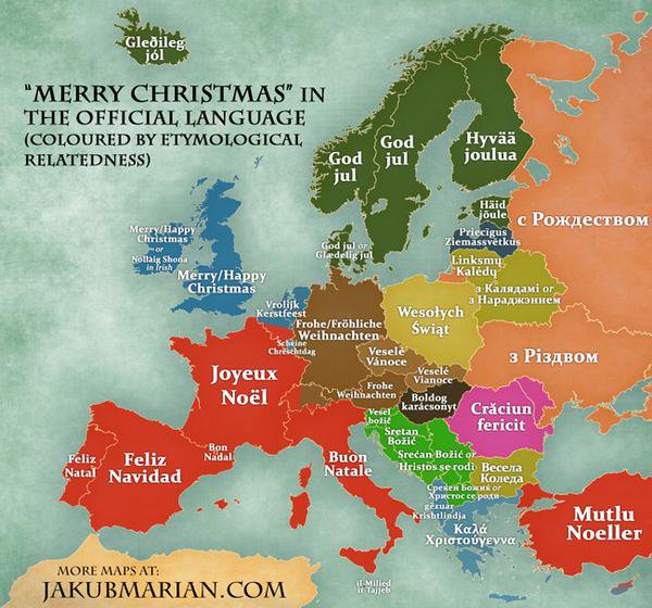 sean gardner on twitter merrychristmas in european languages
