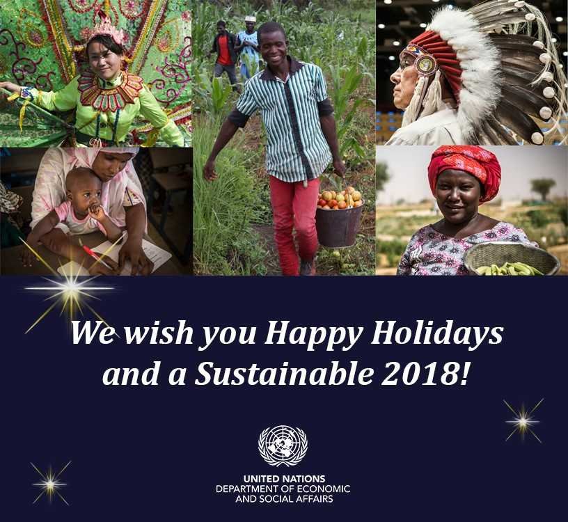 UNDESA's tweet photo. Thank you for following us and engaging with us in 2017! We wish you all a safe and happy holiday season! https://t.co/qZe9lPQRVB