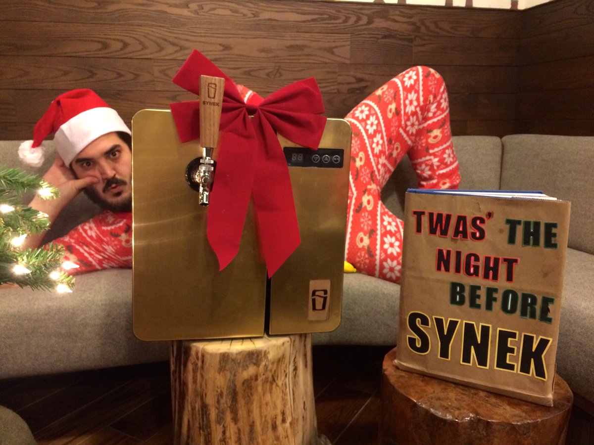 'Twas the night before #Beermas, when all through the house
All had #craftbeer to cheers, even the mouse
The SYNEK was placed on the counter with care,
Ready to pour more beer for everyone there;
Merry #Christmas everyone! #Cheers!