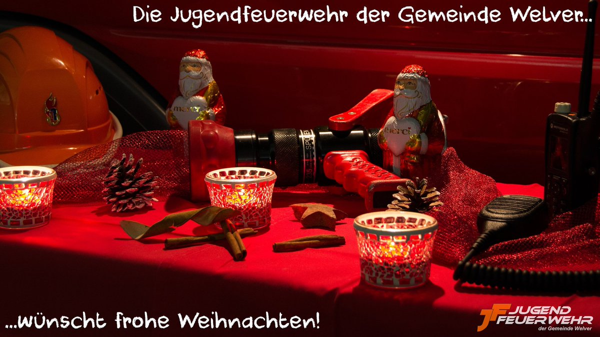 JFW_Welver's tweet photo. Die Jugendfeuerwehr der Gemeinde Welver wünscht frohe und besinnliche Weihnachten.
#FroheWeihnachten #Jugendfeuerwehr #Feuerwehr https://t.co/JYlkEtnIeH