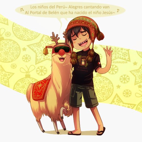 Felices Fiestas~ 🎄🎅🌞🎁❤✨Pásenlo hermoso~ #ReciclandoDibujos #LatinHetalia #Peru