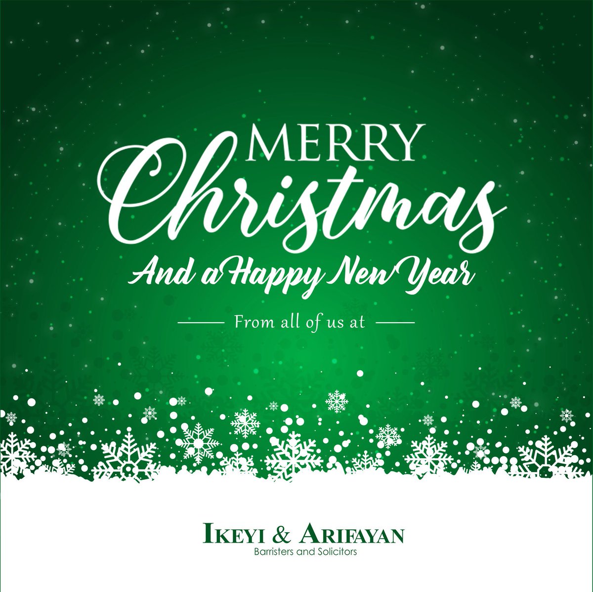 ikeyiShittuco's tweet photo. Wishing you and yours a Merry Christmas.
May the new year be full of good things for all of you,
Thank you for your preference and confidence in us.
#IkeyiArifayan #Christmas #christmascountdown2017 https://t.co/awFH37fTAj