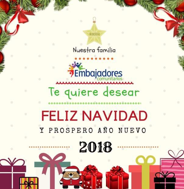 EmbComunitarios's tweet image. La familia #FEC te  desea una feliz navidad y un nuevo año lleno de esperanza. Continúemos en #2018 sembrando liderazgo donde más se necesita.