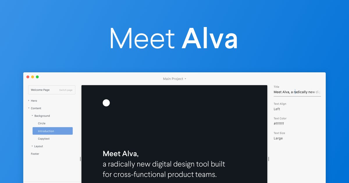 Alva，设计系统开发工具。开源，基于组件，适合前端团队主导的设计项目，设计师在现有组件基础上做设计，方便前端团队快速开发 https://t.co/4uRta58S7S https://t.co/jEj84eI4Js 1