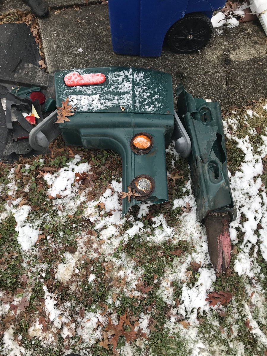 PWegmiller's tweet photo. To the driver than ran over my mom’s mailbox today, I hope Santa brings you some duct tape to piece your car together! Thanks for taking 4 hrs. out of my day to replace it! #newmailbox https://t.co/YeFrF5AVEX