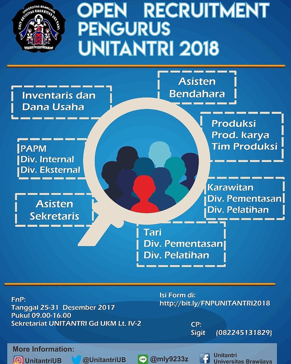 [OPEN RECRUITMENT PENGURUS UNITANTRI 2018]
