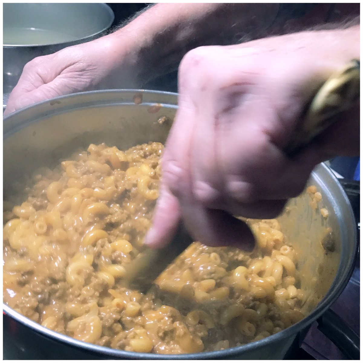 idtweetforever's tweet photo. Day 24:

Granny's not here to Christmas Eve with us, but my daddy made a big batch of her Christmas Eve goulash!

#familytraditions
#25daysofjoy https://t.co/GLokJ98qNW