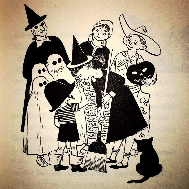 ILL_SPECS's tweet photo. The Blue-Nosed Witch
By #MargaretEmbry 
Illustration by #CarlRose 
©️1956
#illustration #witch #cat https://t.co/B4DtBPEE0E