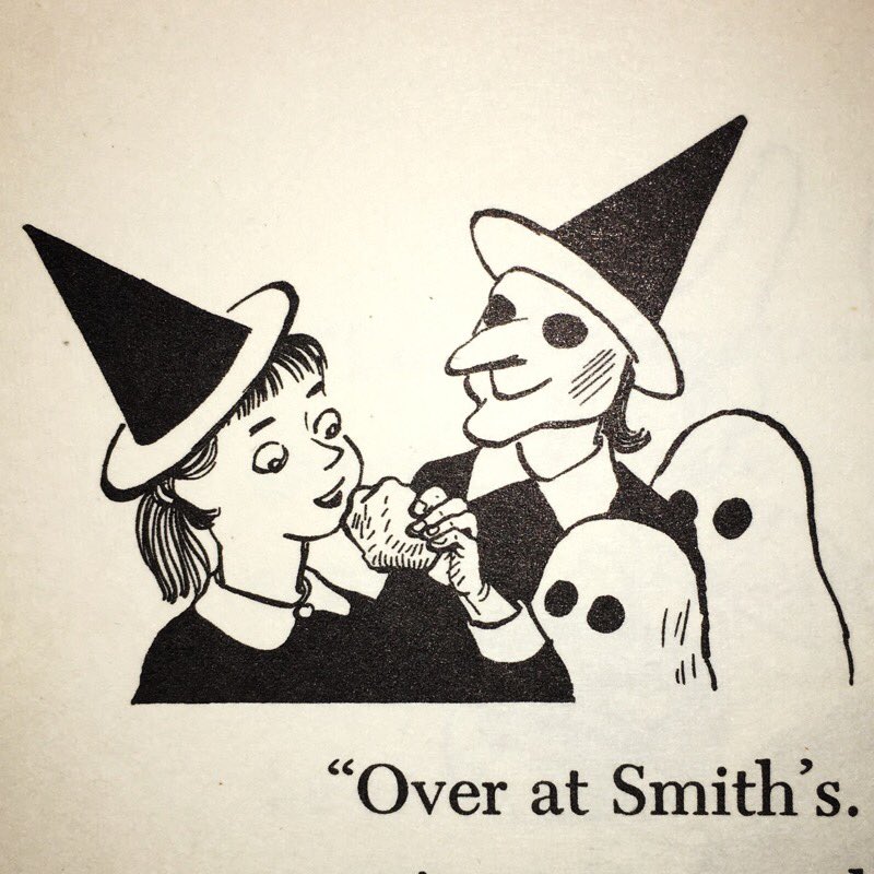 ILL_SPECS's tweet photo. The Blue-Nosed Witch
By #MargaretEmbry 
Illustration by #CarlRose 
©️1956
#illustration #witch #cat https://t.co/B4DtBPEE0E