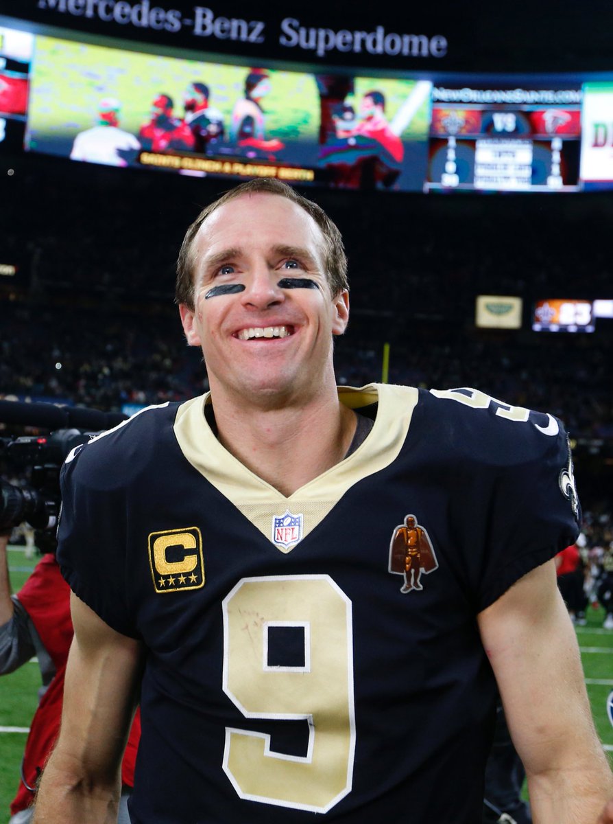 Saints's tweet photo. Playoff smile 😀 #GoSaints https://t.co/Pt2GN1lToQ