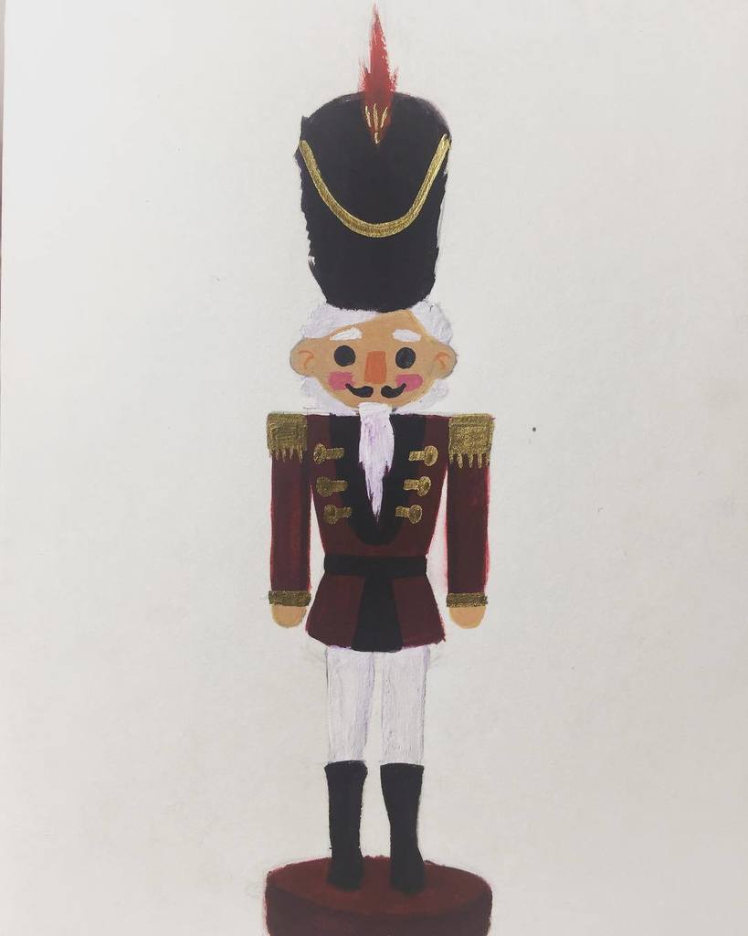 EmmaRMaslow's tweet photo. Happy Christmas everyone! 🎄🎅💂
#nutcracker #christmas #gouache #christmascard #artistsoninstagram https://t.co/tLMEdMEfAm https://t.co/56zKrJaXyA