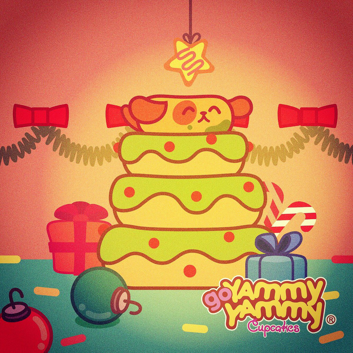 golilcupcakes's tweet photo. 🎵Oh donut tree〜
Oh d-dougnut tree??🎄🎶
#golilcupcakes #coosy #goyammyyammy #cute #food #kawaii #character #cupcake #bakery #yummy #illustration #christmas #christmastree #ornaments #sprinkles #presents #gifts #cookie #star #dog #donuts #donuttree https://t.co/zP9vSmk4oc