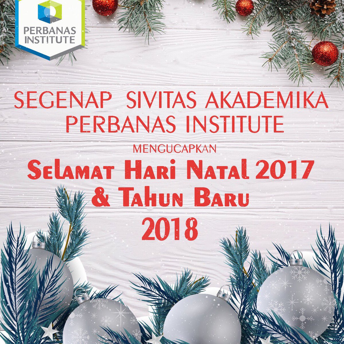 Perbanas's tweet photo. Selamat Hari Natal 2017 bagi yang merayakan. God bless you 🙏🏼😊 https://t.co/RIiMNfargS
