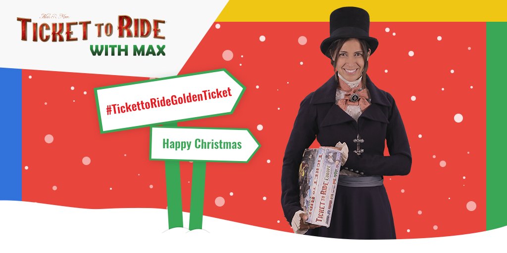 T2RwithMax's tweet photo. Happy Christmas! 
I hope your day is filled with fun, laughter and victory among gamers! 
Share your festive Christmas Day Ticket to Ride photos! 
#TickettoRide #BoardGames #TickettoRideGoldenTicket #ChristmasDay #Games https://t.co/x1uKF7ccOO