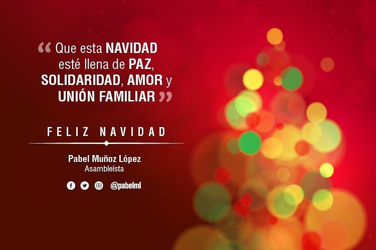 Mis mejores deseos para esta Noche Buena, celebrémosla junto a nuestras familias y amigos.

#FelizNavidad