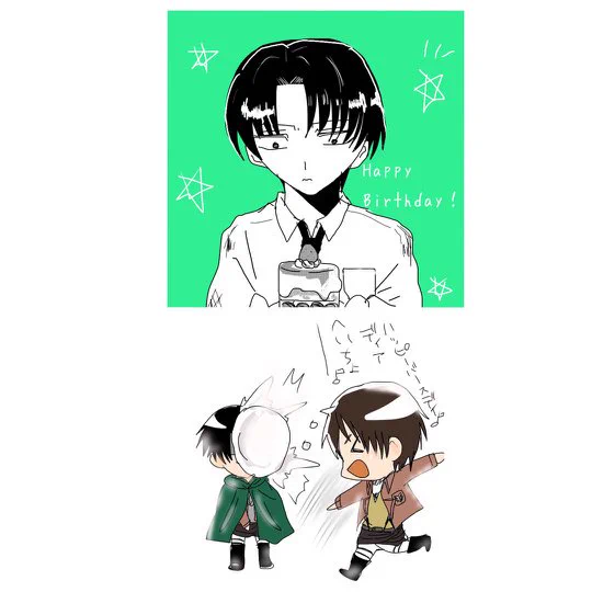 #進撃の巨人 #リヴァイ #Happbirthday!

#兵長の日
#パイ投げ

兵長お誕生日おめでとうございます!
プレゼントにパイをあげます!!

この跡めっちゃ怒られた。
兵長お誕生日おめでとうございます。 https://t.co/LvD551tDq4 