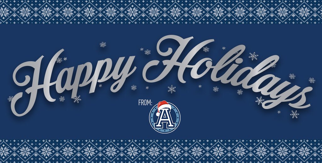 TorontoArgos's tweet image. To all the Argos fans celebrating this holiday season: Merry Christmas and Happy Holidays!🎅🎉

#ArgosFootball #CFL