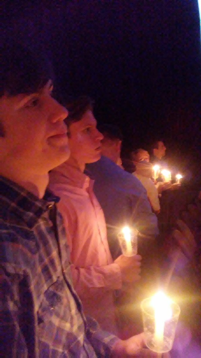 Love finishing the Christmas Eve service with Silent Night and candles. Brings back childhood memories.