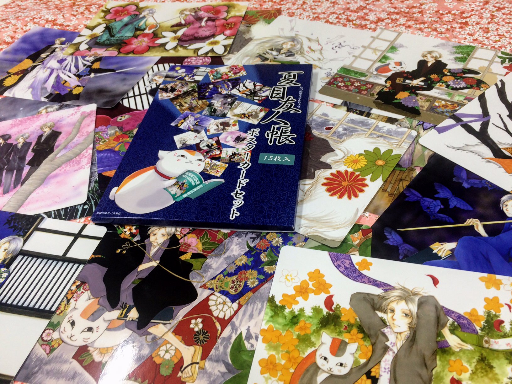 夏目友人帳 ポスターカードセット 15枚入 2025 人吉花火大会8/15 夏目