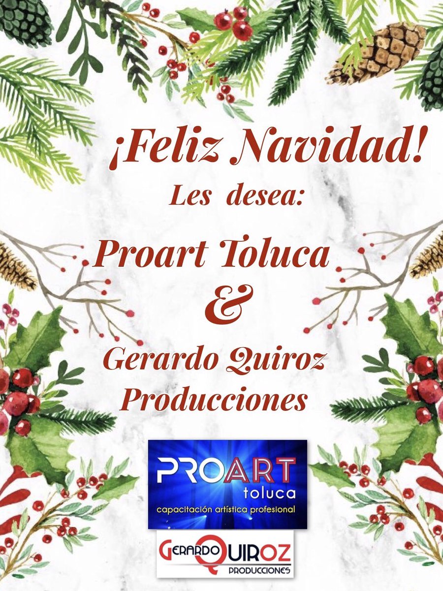 ProartToluca's tweet photo. Que tengan una Navidad llena de amor, Luz, éxito, salud y todas las cosas maravillosas de esta vida junto a sus seres querido, de todo el equipo de PROART TOLUCA Y GERARDO QUIROZ PRODUCCIONES les mandamos un caluroso abrazo y una muy Feliz Navidad! 🌟🎄🧡🎊 #YosoyProart #Proart https://t.co/j93x9lqlW2