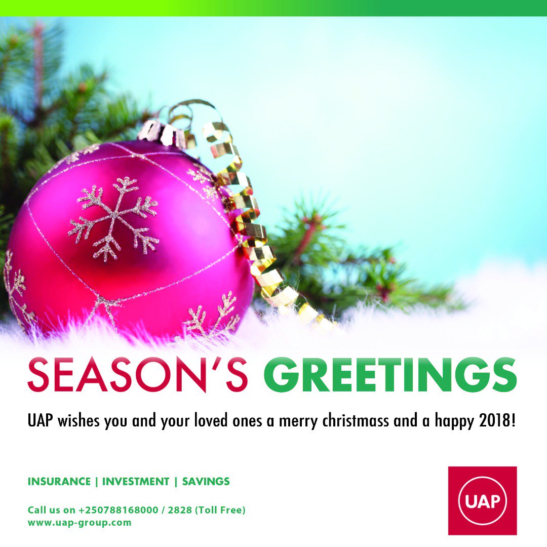 OldMutual_Rw's tweet photo. On behalf of the entire #UAPInsurance team in #Rwanda, We would like to wish you all a #MerryChristmas and a Healthy Prosperous New Year.

#KeepGoodCompany #Christmas #NewYear #RwOT https://t.co/3Jp7H2NhLJ