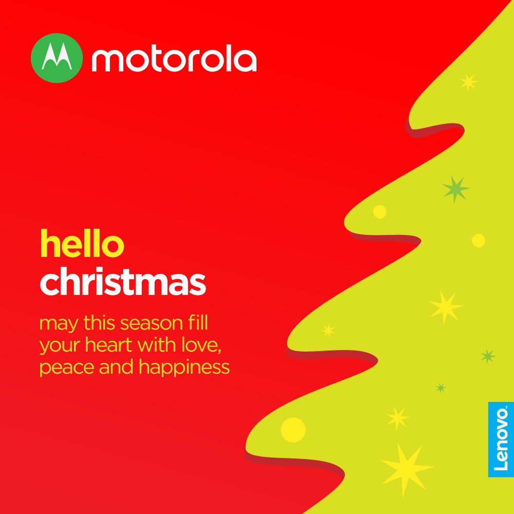 MotorolaNG's tweet photo. Motorola Nigeria wishes you and your loved ones Happy Holidays and a Merry Christmas.#helloXmas #hellomoto https://t.co/M0jfXYFv6v