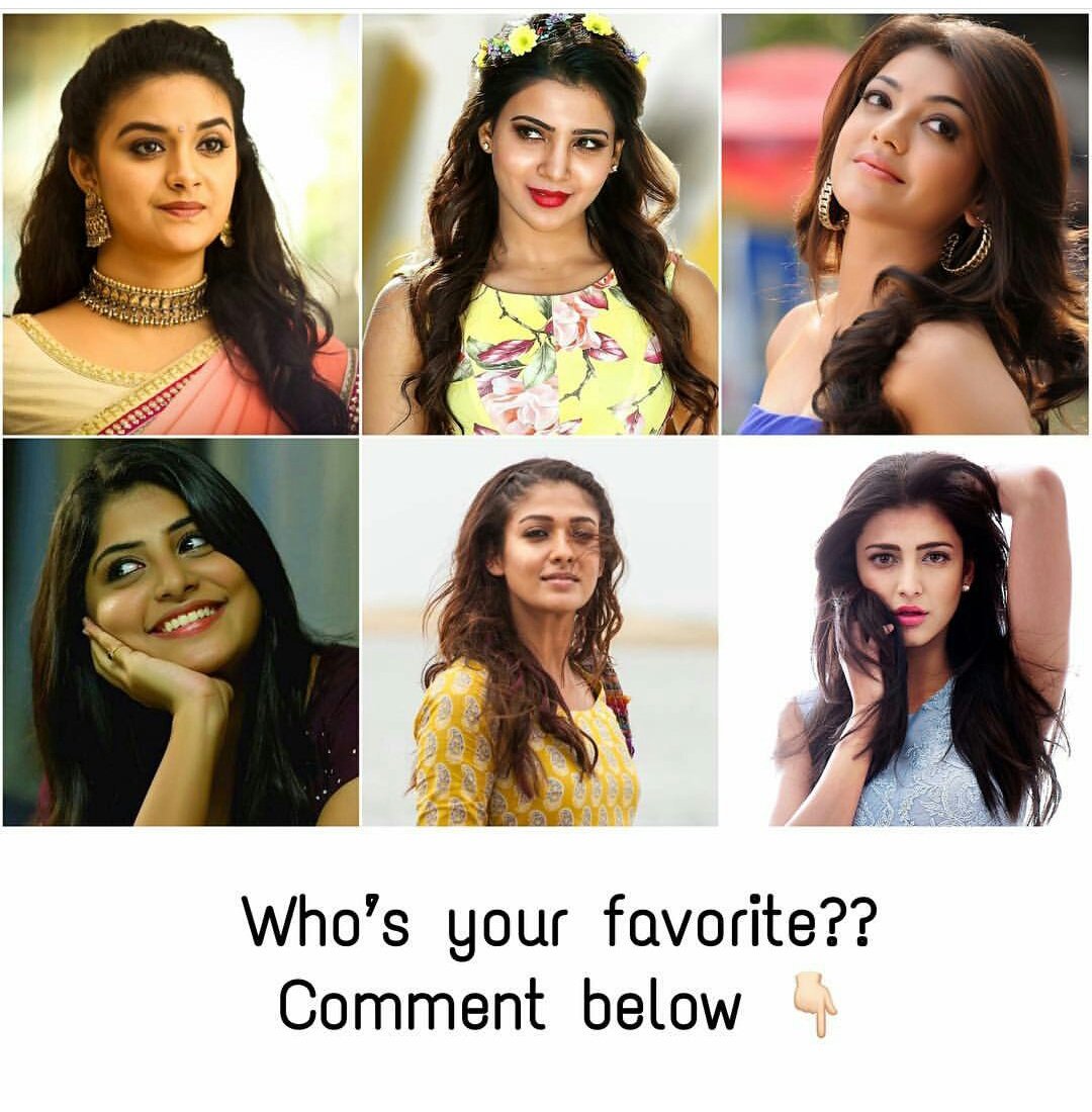 StarmusiQ's tweet photo. Who's your favorite??  😍😍💜

#Keerthy
#Samantha 
#Kajalal
#Manjima
#Nayanthara 
#Shrutihasaan 

💜💜💜💜💜💜💜💜💜💜💜💜

Stay With Us on https://t.co/IbZOTWnwcF😍 https://t.co/nITyrrtQ2m