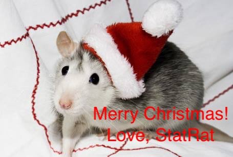 'Twas the night before Christmas, when all thro' the house. Not a creature was stirring, except maybe a 🐀.   🎄🎁🎅🏼 #statrat