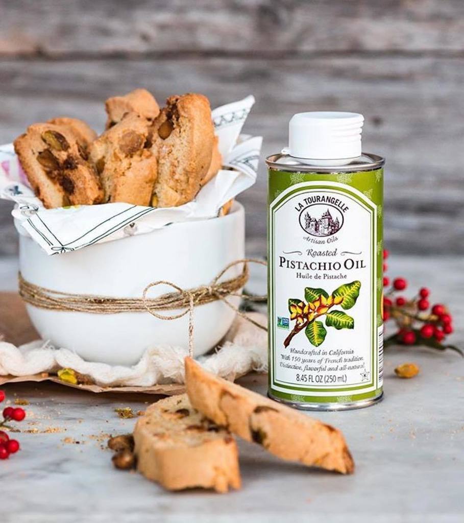 gourmetpoint's tweet photo. Whether you are baking for the holiday season or just looking for something to accompany an afternoon cup of tea, these flavorful biscotti cookies are a winner. Toasted pistachios and creamy white chocolate are combined with our award-winning Pistachio O… https://t.co/TWgMqQJiJT https://t.co/WMz3UwEXJl