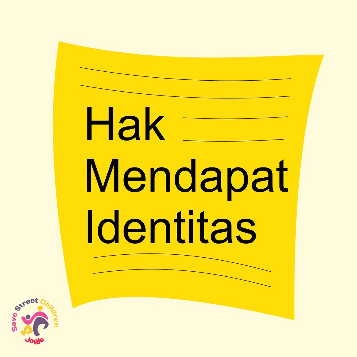 Selamat pagi menjelang siang kaks🙌
Kali ini mimin mau sharing tentang Hak Anak untuk mendapatkan identitas lho kak💃
Kenapa sih identitas itu penting banget dimiliki oleh setiap individu, termasuk anak ? Hmm penasaran dg jawabannya? kuy lah cuss cek timeline <a href="/SSChildJogja/">Save Street Child YK</a> 😁