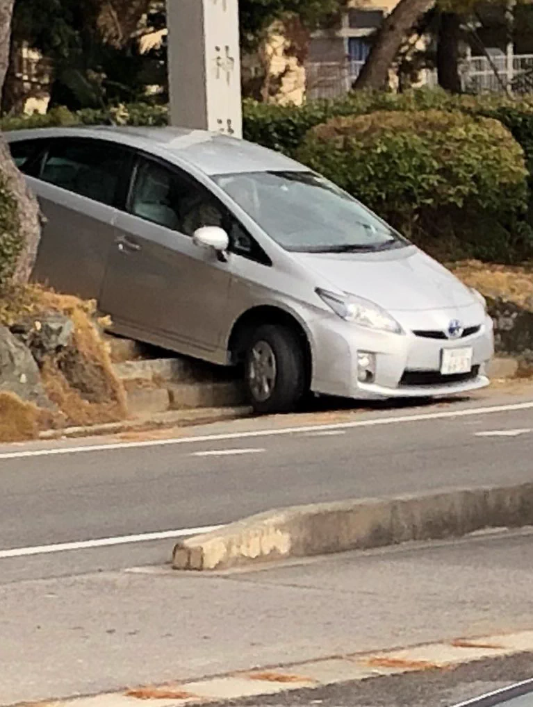 そんなのありかよwwまさかの階段から降りてくるプリウスに釘付けww